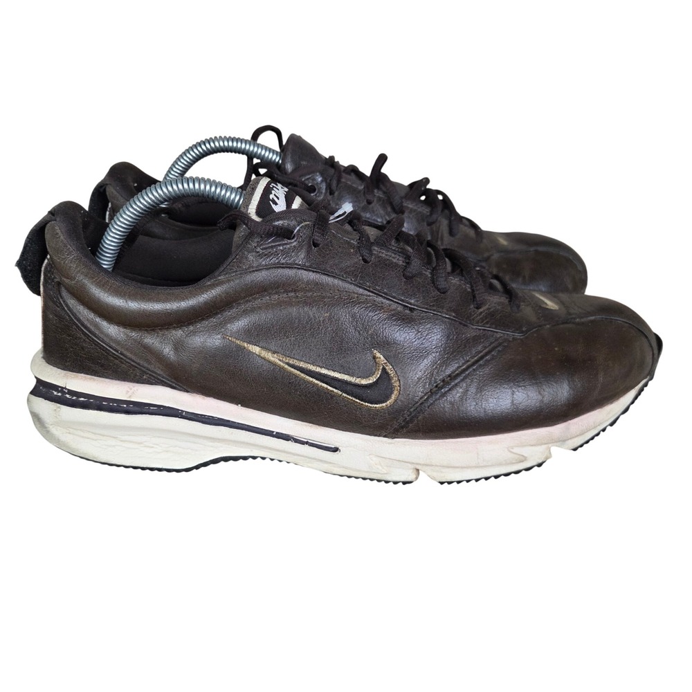 Nike Air Sports Performance Golf Shoes Men's 11.5 Brown Leather Low Top
